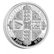 UK Gothic Crown Quartered Arms 2021 - 2 oz Prata Proof 